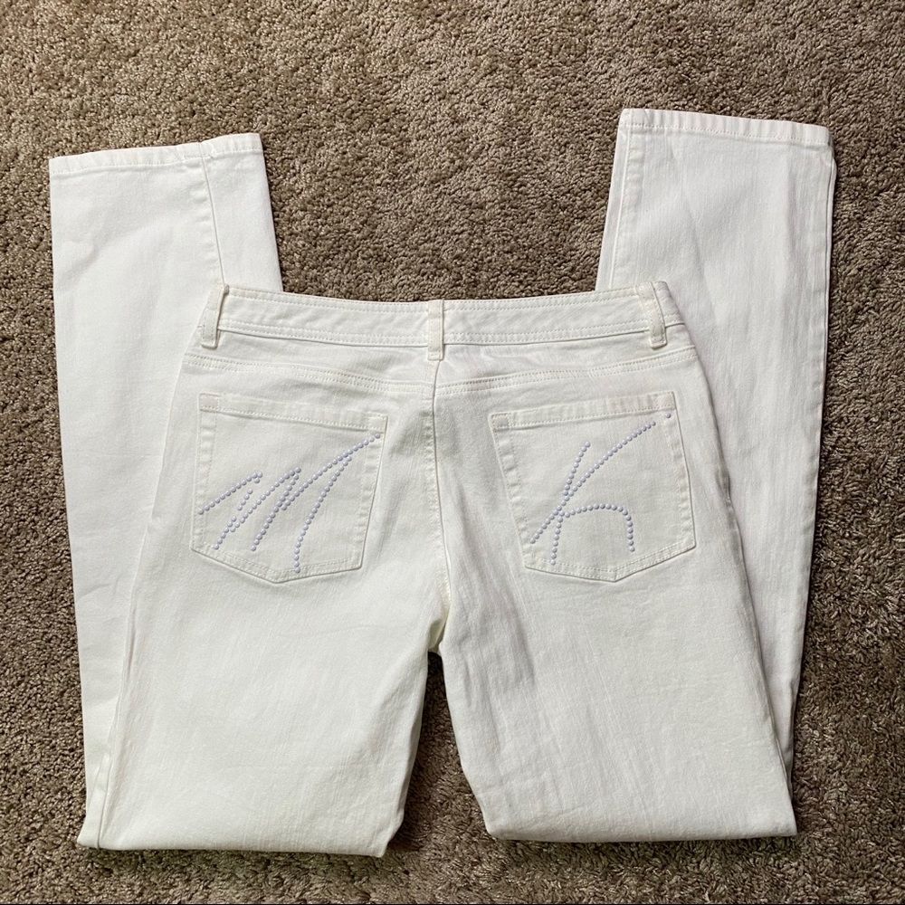 Michael Kors Straight Leg White Jeans 6